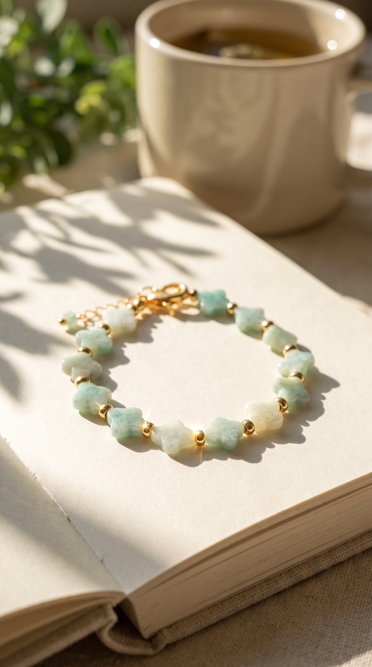 Amazonite Flower Bracelet