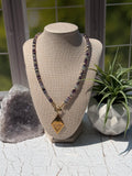 Follow the Light Necklace – Fluorite & Mountain Sunrise Pendant