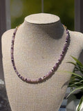 Moonlit Peace Necklace – Faceted Lepidolite & Gold