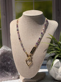 Lead With Love Necklace – Fluorite & Open Heart Charm