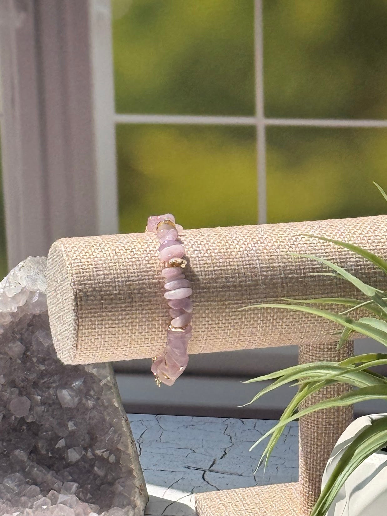 Soft Heart Bracelet – Kunzite & Gold