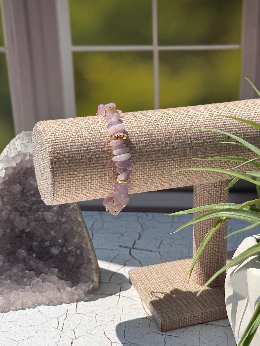 Soft Heart Bracelet – Kunzite & Gold