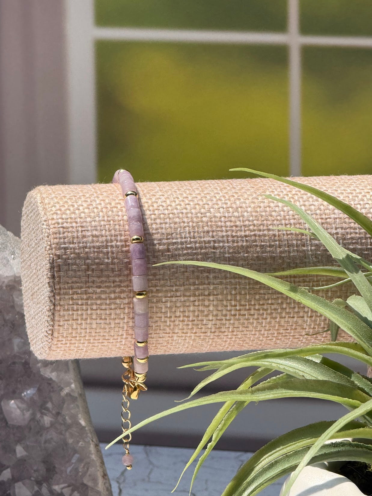 Quiet Mind Bracelet – Lepidolite & Gold