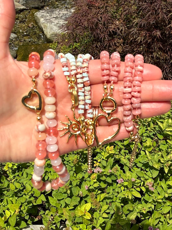 Rhodochrosite Heart Necklace
