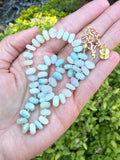 Hand Knotted Hemimorphite Crystal Bead Necklace