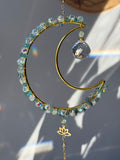 Apatite Crystal Moon Suncatcher