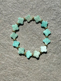 Amazonite Flower Stretch Bracelet