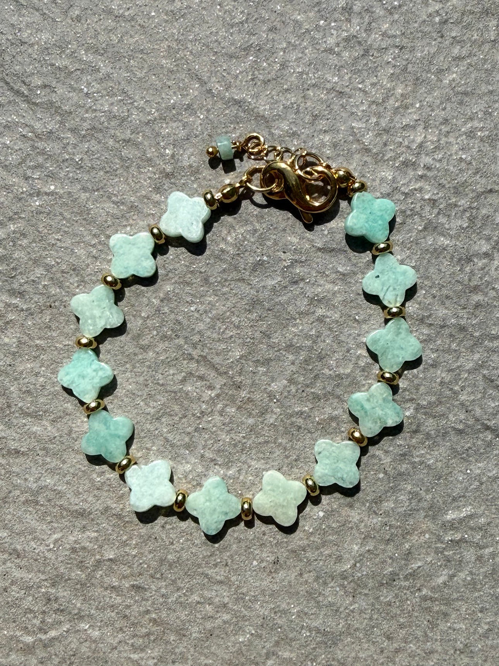 Amazonite Flower Bracelet