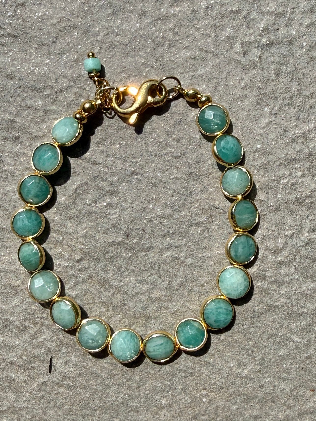 Amazonite Coins Bracelet