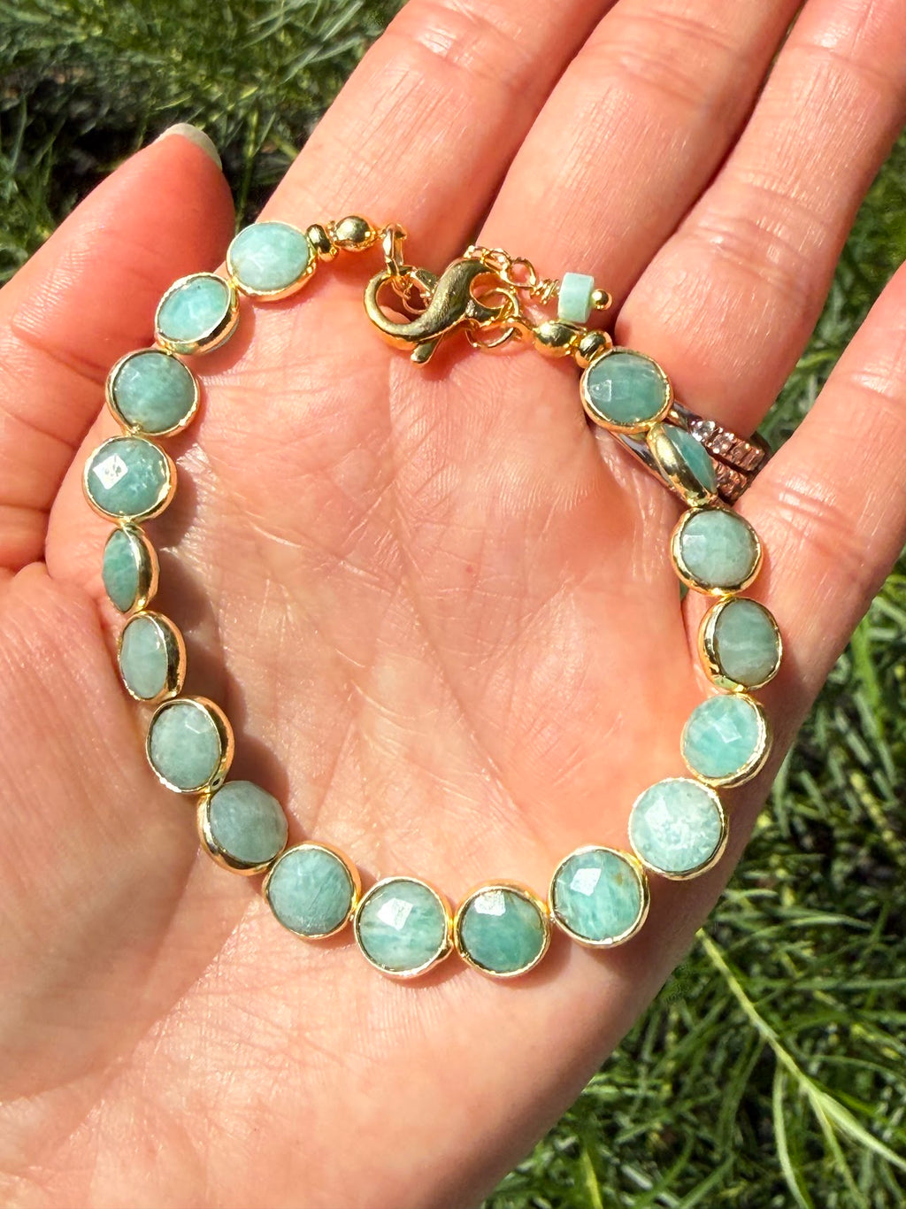 Amazonite Coins Bracelet