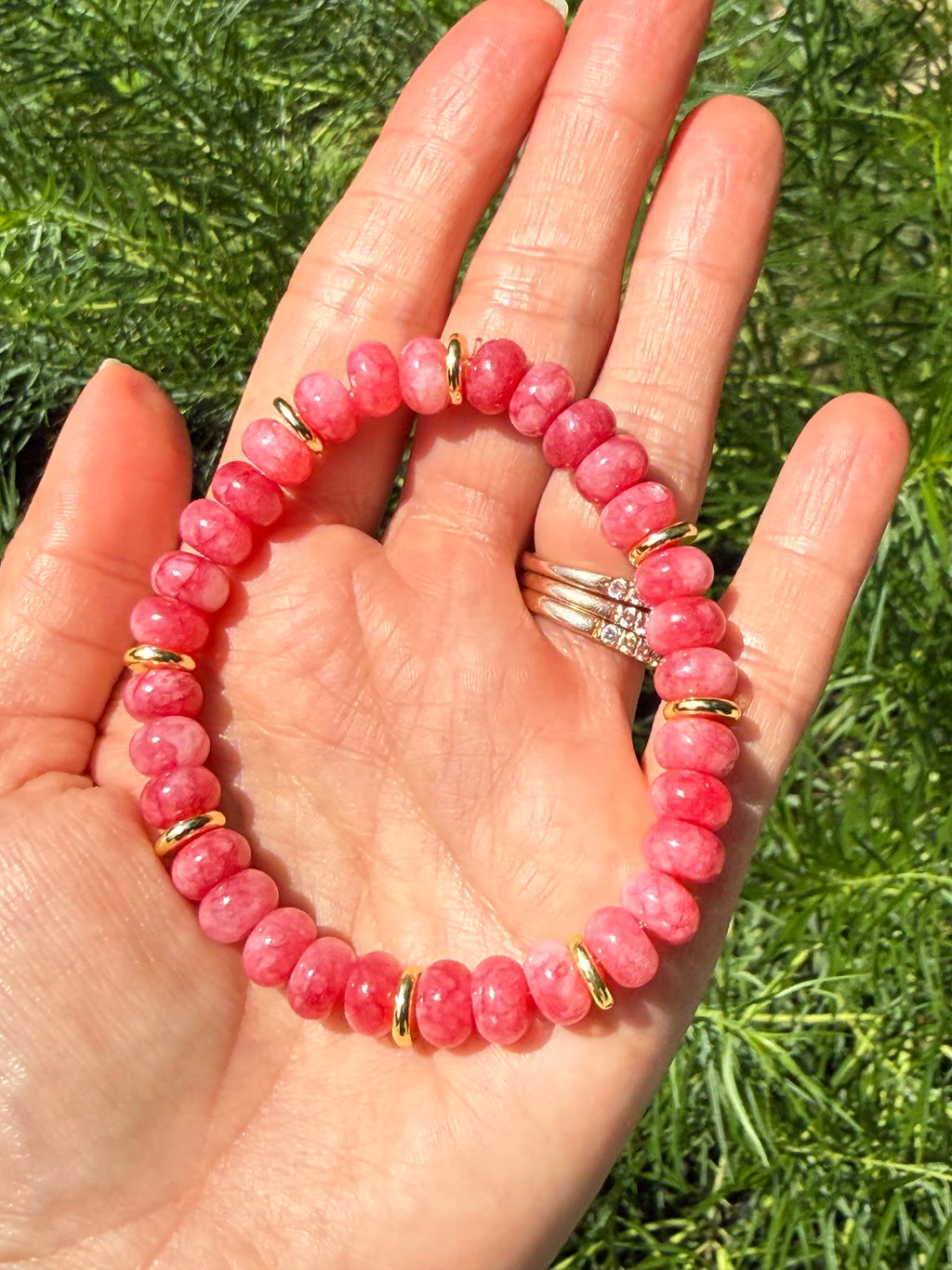 Rhodochrosite Stretch Bracelet