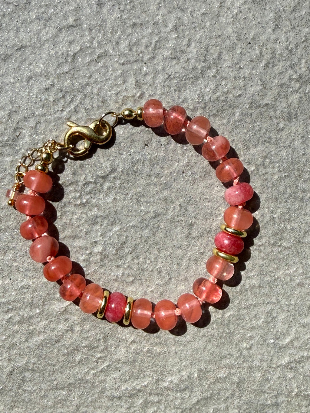 Rhodochrosite & Pink Aventurine Bracelet