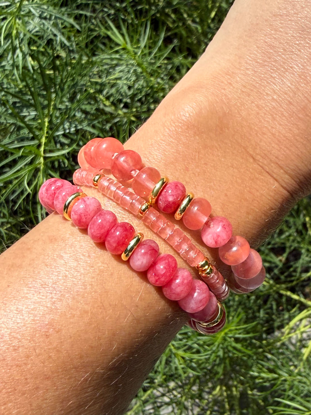 Rhodochrosite & Pink Aventurine Bracelet