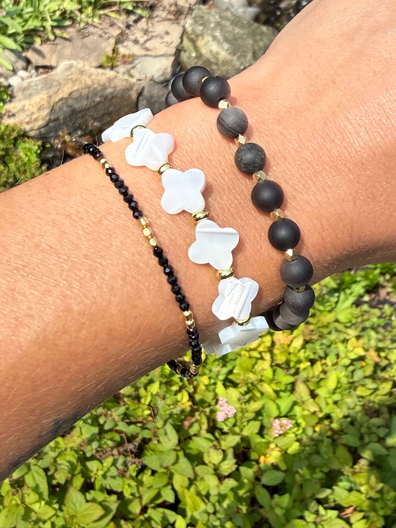 Softness is not Weakness – Mother of Pearl Stretch Bracelet
