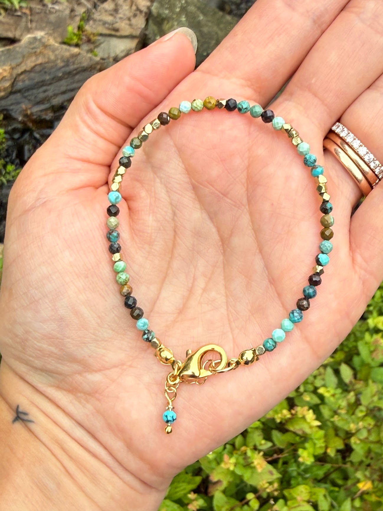 Faceted Turquoise Bracelet