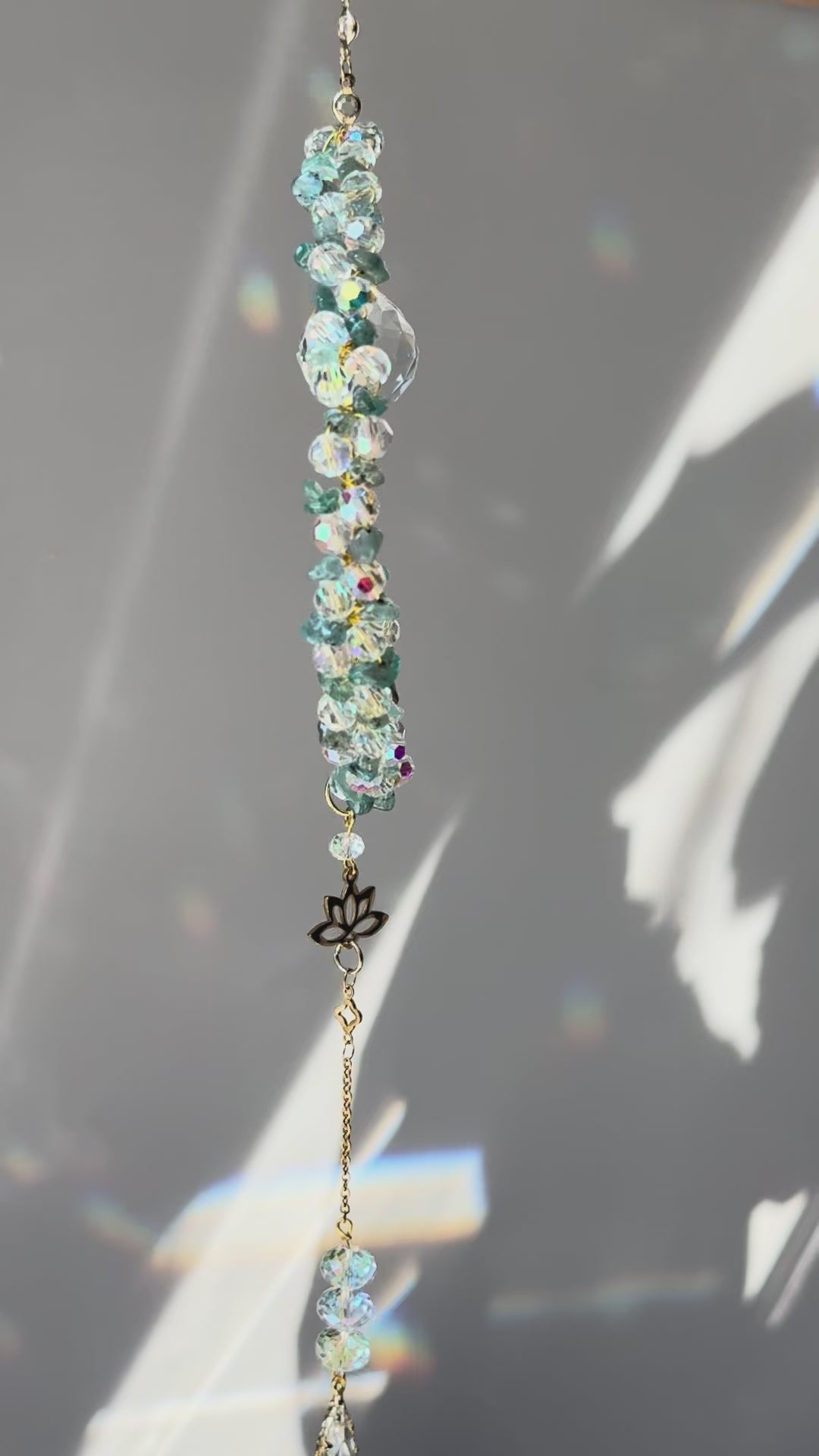 Apatite Crystal Moon Suncatcher