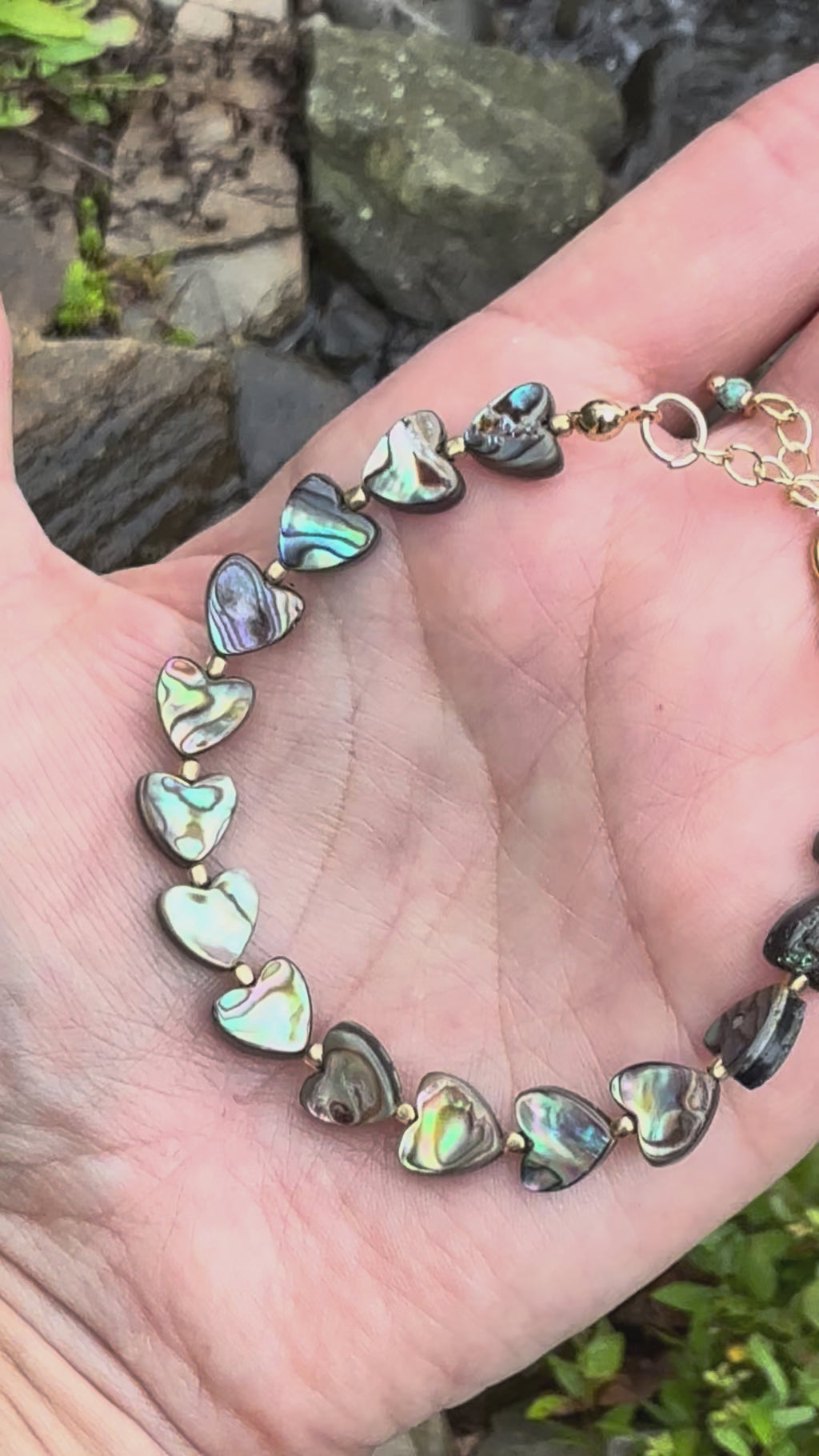 Desert Sky Abalone Heart Bracelet