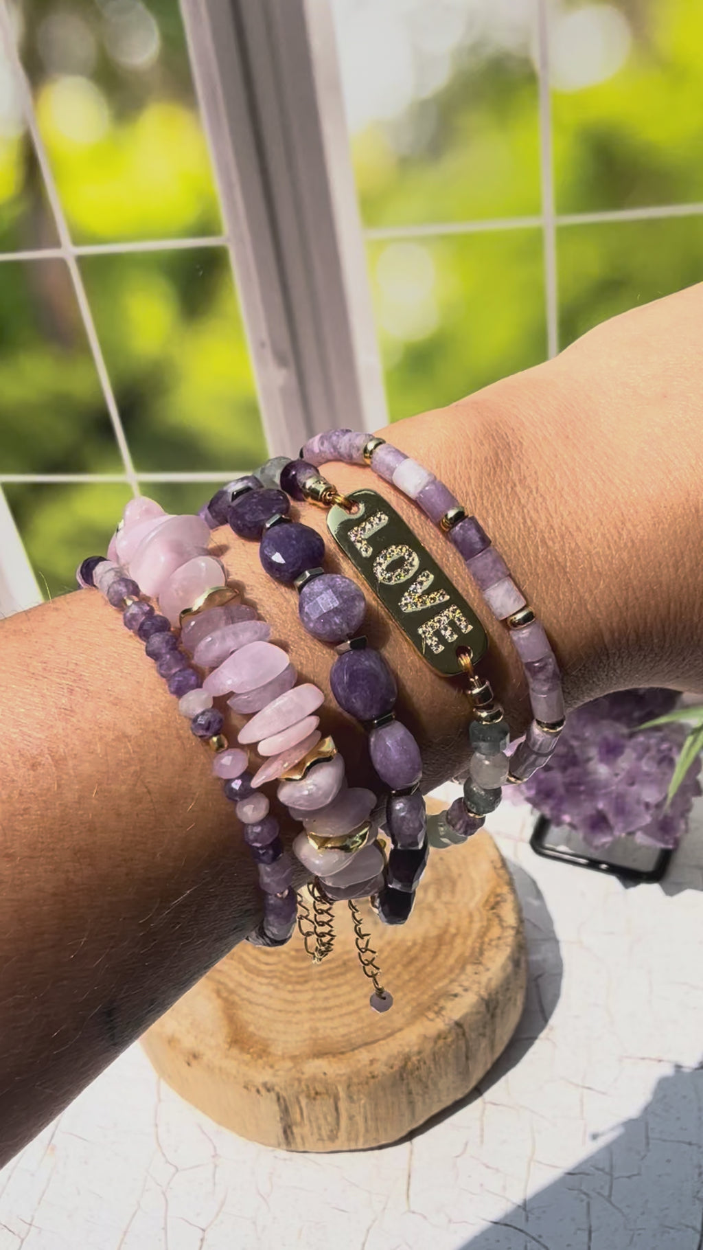 Soft Heart Bracelet – Kunzite & Gold